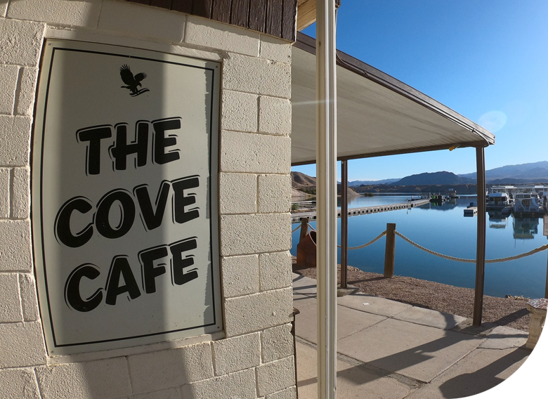 The Cove Cafe sign